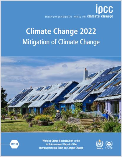 Couverture du dernier rapport du groupe III du GIEC